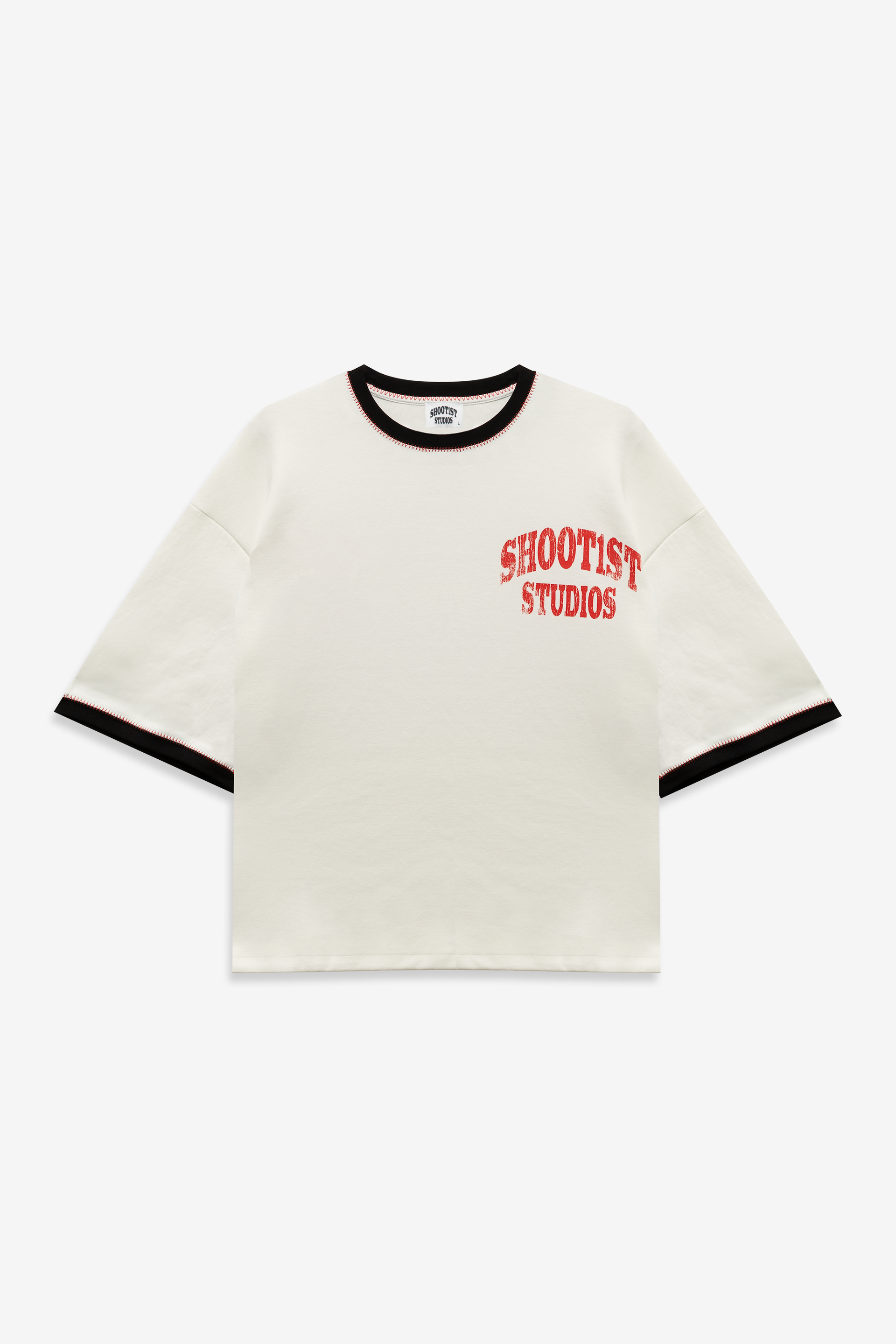 Shoot1st Red Ringer Tee