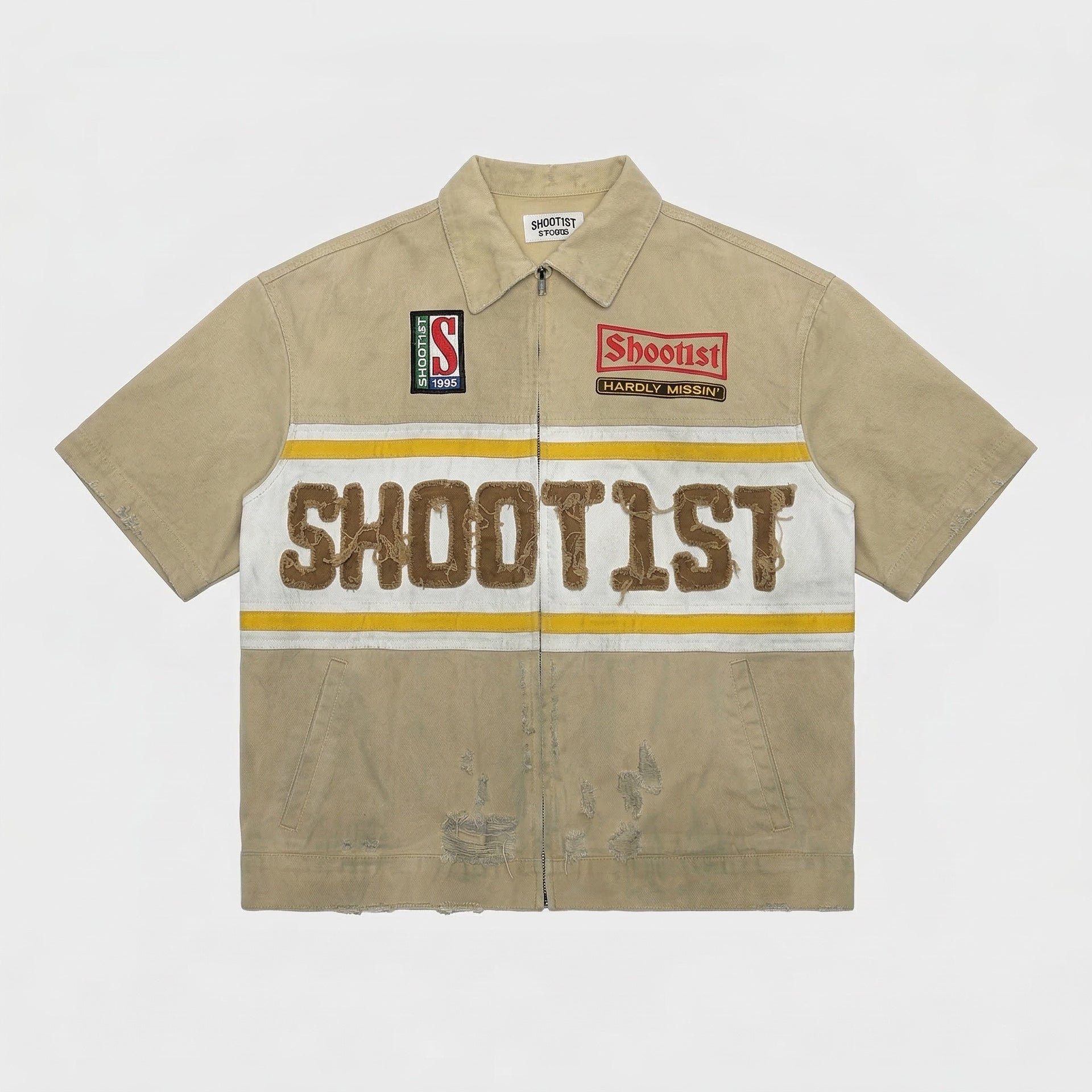 Tan Denim Polo