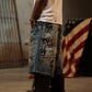 Army Fatigue Denim Shorts