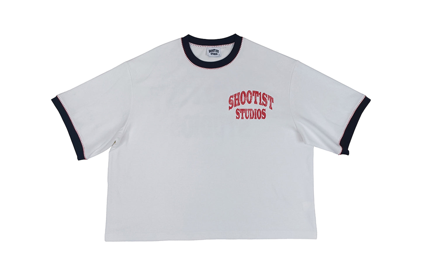 Shoot1st Red Ringer Tee