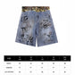 Army Fatigue Denim Shorts